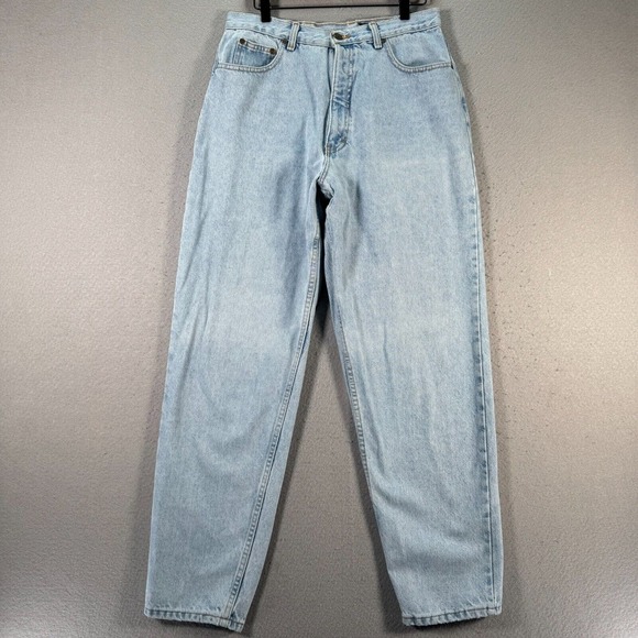 Vintage Eddie Bauer Denim Jeans Womens Plus 14 Loose‎ Fit Blue Lightwash USA 90s - Picture 1 of 16